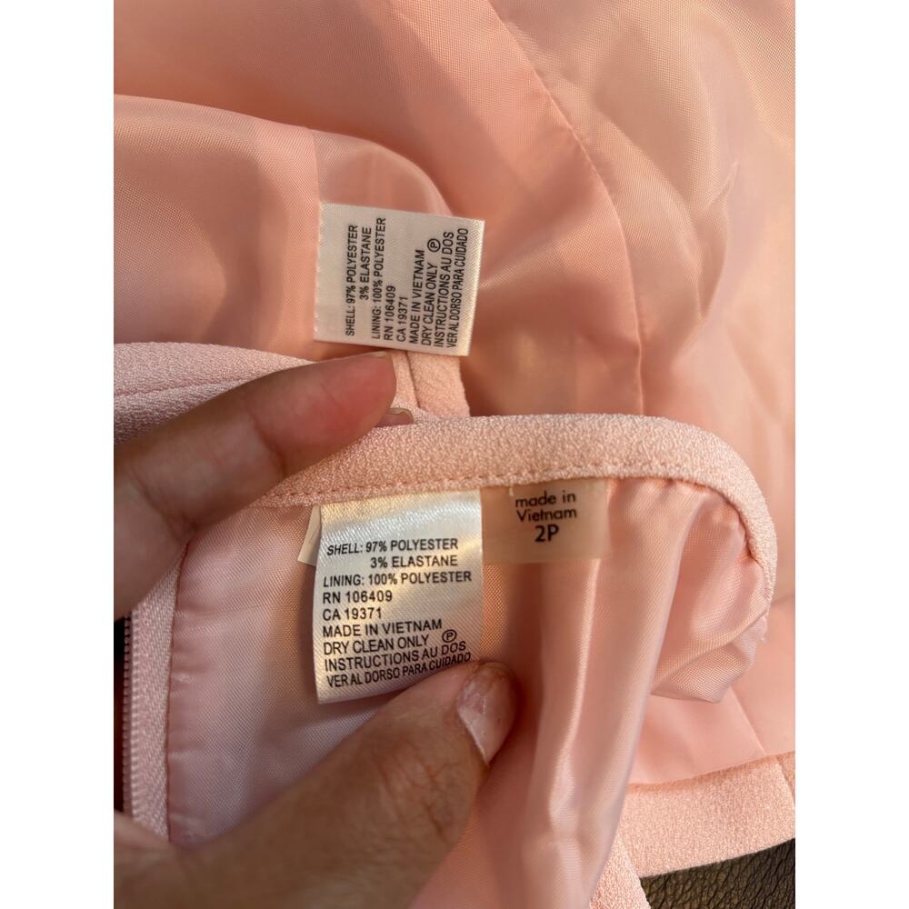 Tahari Blush Pink Tailored Skirt Suit 2P Career Office Business Professional - Picture 9 of 12